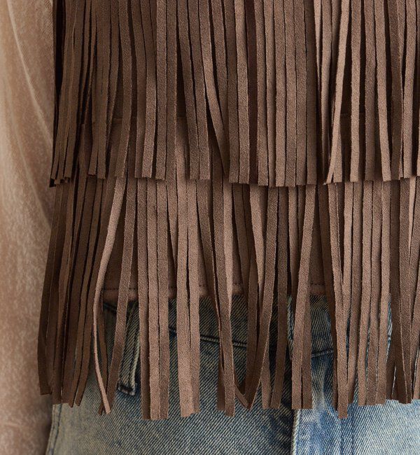  「フェイクスウェードフリンジビスチェ」|シャツ・ブラウス|