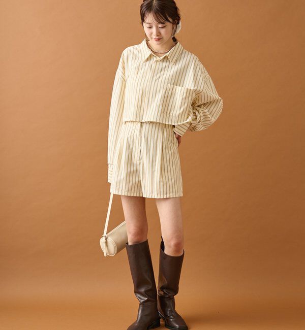  「ストライプショートシャツ」|シャツ・ブラウス|