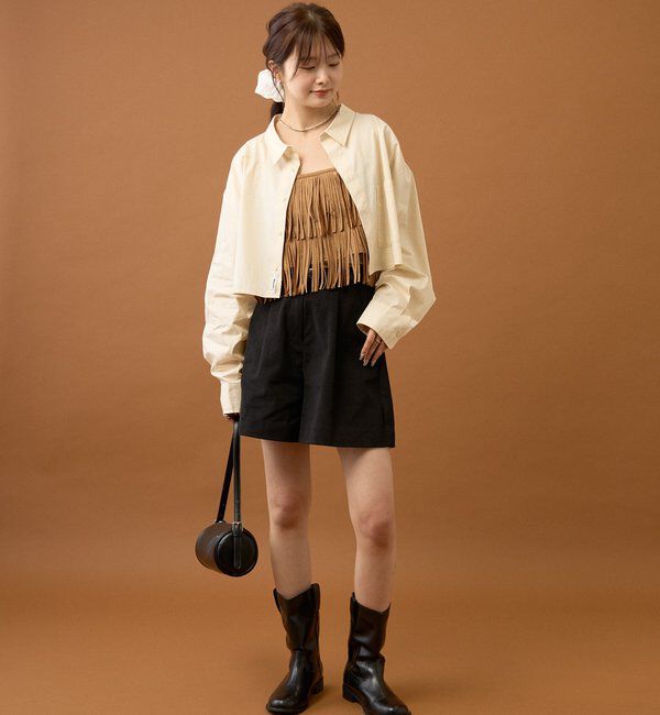  「ストライプショートシャツ」|シャツ・ブラウス|