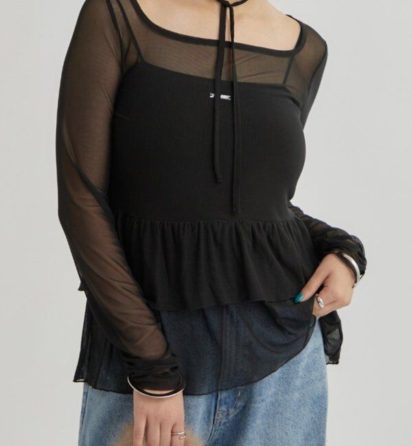  「ドットティアードプルオーバー」|Tシャツ・カットソー|ブラックその他2