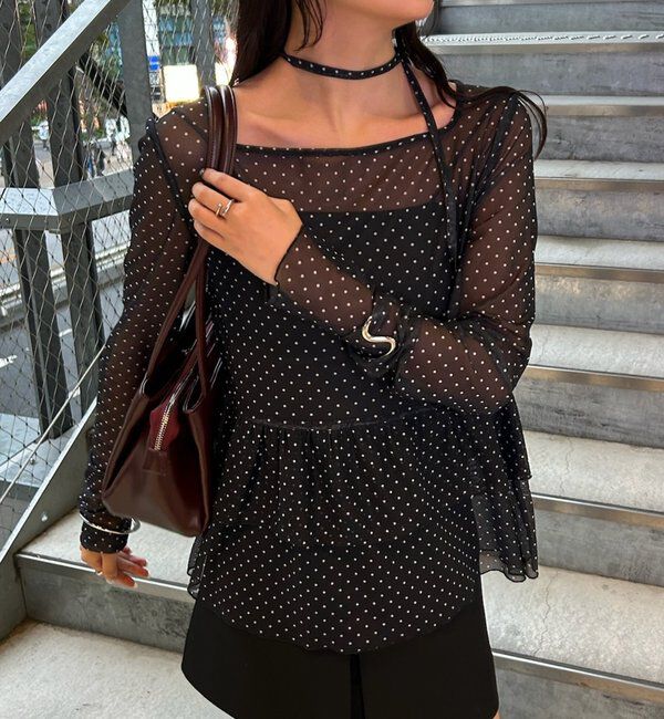  「ドットティアードプルオーバー」|Tシャツ・カットソー|