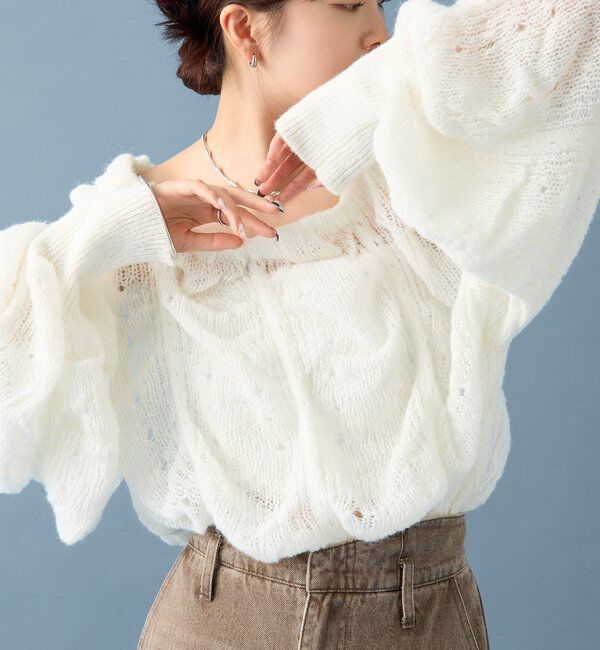  「ウェーブシアーホイップニット」|ニット・セーター|
