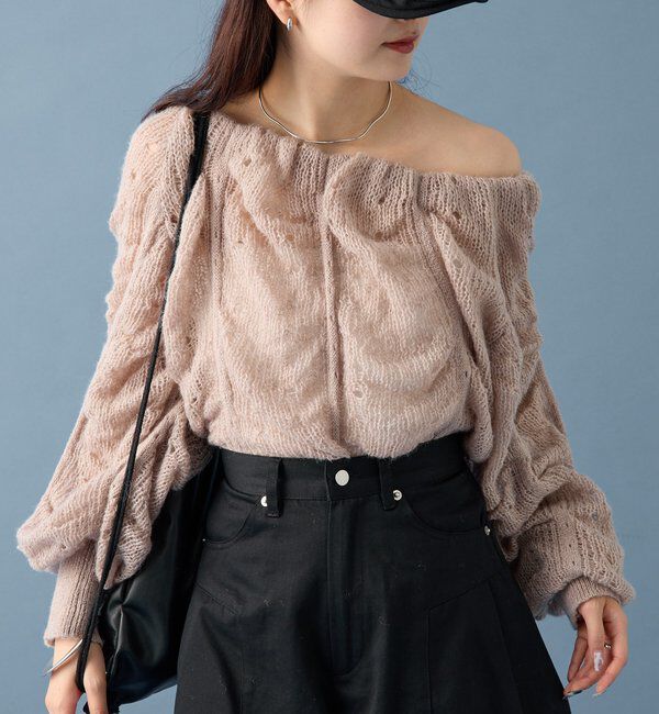  「ウェーブシアーホイップニット」|ニット・セーター|