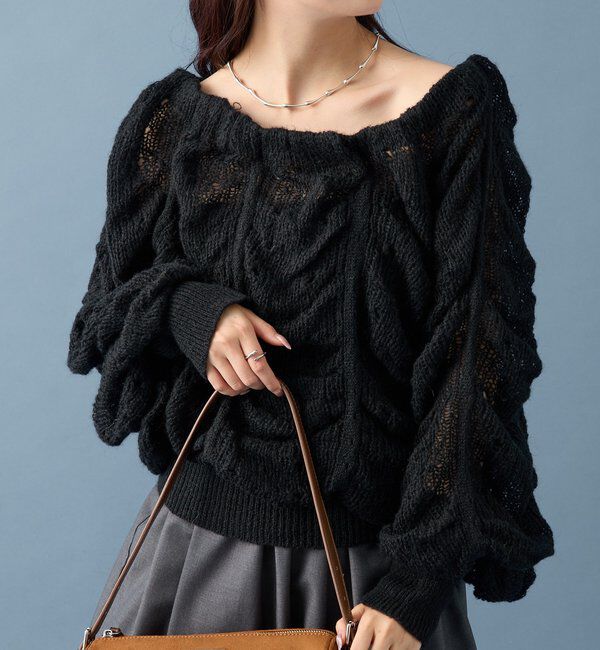 「ウェーブシアーホイップニット」|ニット・セーター|