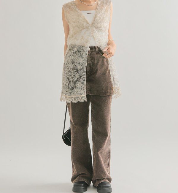  「シャギーレース タンクチュニック」|シャツ・ブラウス|