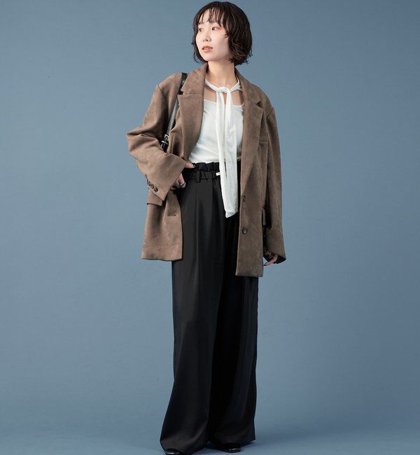  「フェイクスウェードジャケット」|テーラードジャケット|