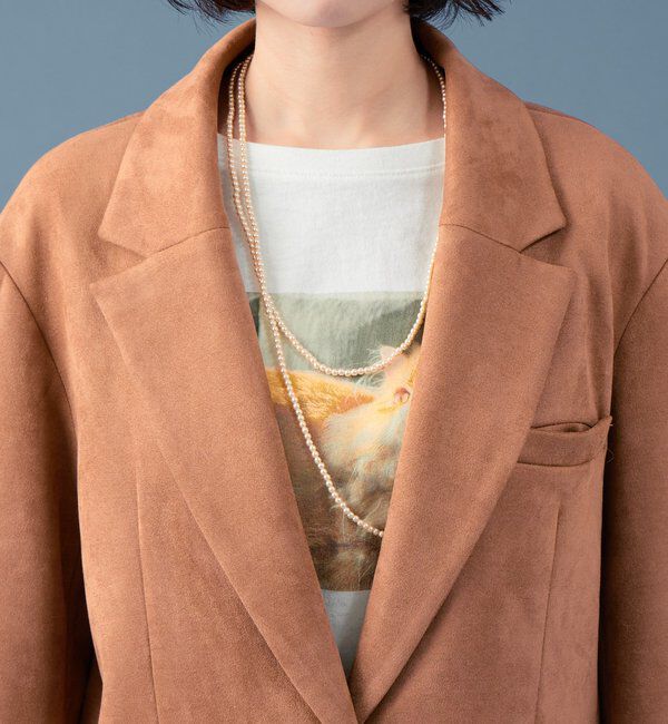  「フェイクスウェードジャケット」|テーラードジャケット|