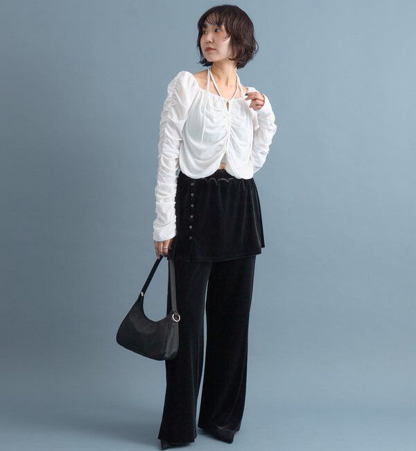  「スクエアネック シャーリングカーディガン」|Tシャツ・カットソー|