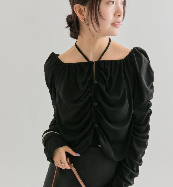  「スクエアネック シャーリングカーディガン」|Tシャツ・カットソー|