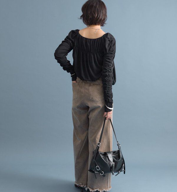  「スクエアネック シャーリングカーディガン」|Tシャツ・カットソー|