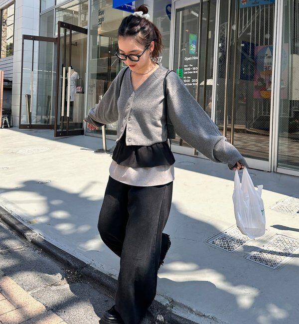  「Vボタンカーディガン」|カーディガン|