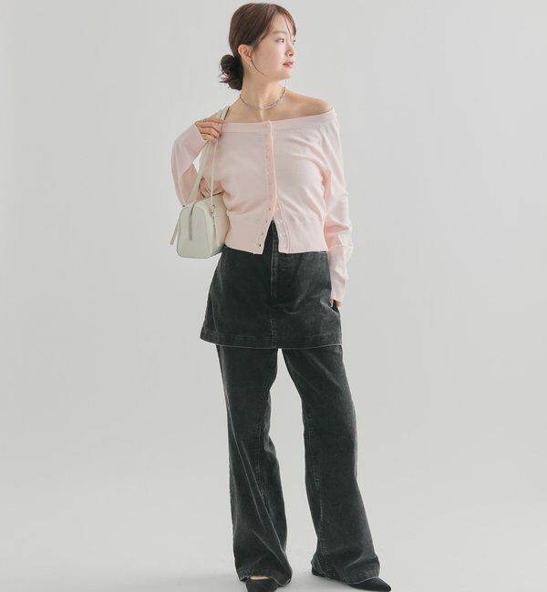  「クリアボタン カーディガン」|カーディガン|