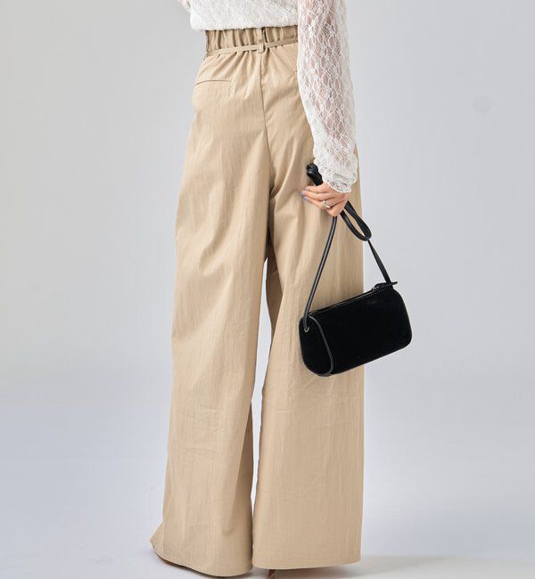  「サテンベルトパンツ」|チノ|