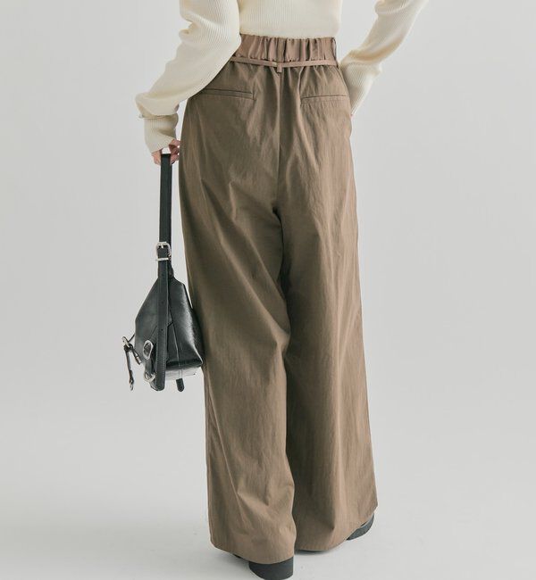  「サテンベルトパンツ」|チノ|