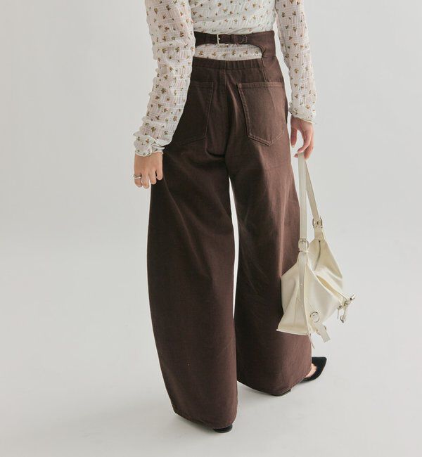  「【バックスタイルがポイント！新色ネイビー】バックシャンカーブデニム」|デニム|