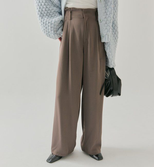  「タックイージーパンツ」|チノ|チャコールグレー