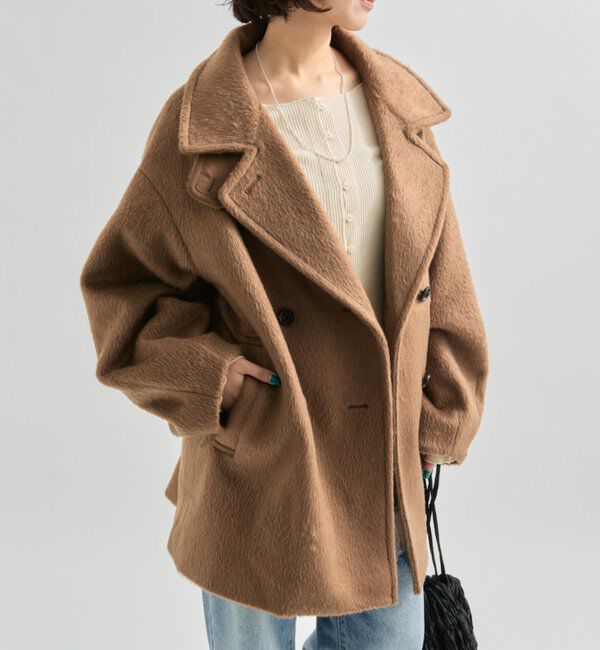  「ウール混 シャギーミドルコート」|その他|