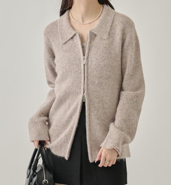  「ビスチェ付き ダブルＺＩＰカーディガン」|カーディガン|