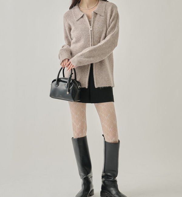  「ビスチェ付き ダブルＺＩＰカーディガン」|カーディガン|