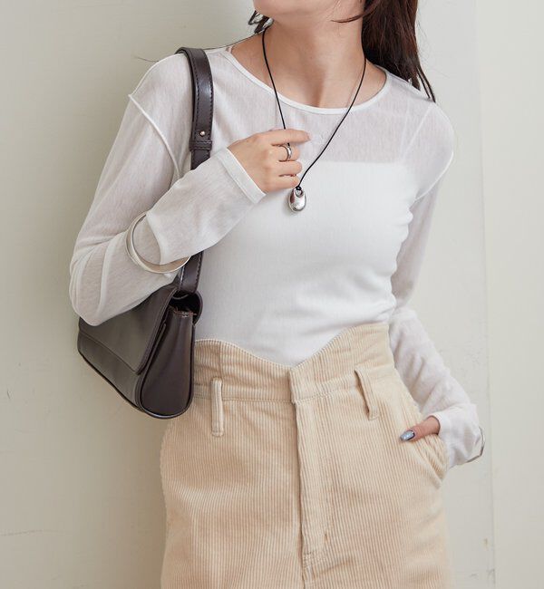  「プレート付きクルーシアーロンT」|Tシャツ・カットソー|