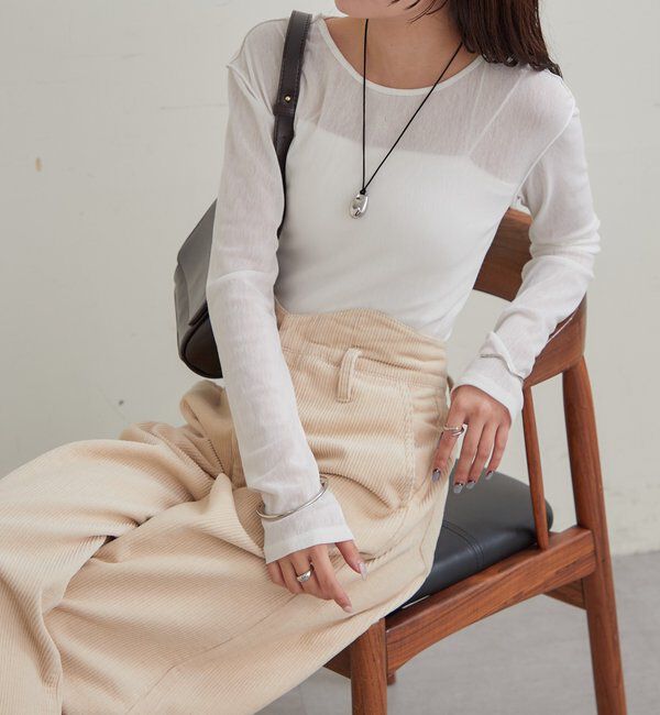  「プレート付きクルーシアーロンT」|Tシャツ・カットソー|