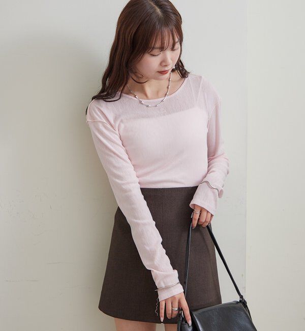  「プレート付きクルーシアーロンT」|Tシャツ・カットソー|