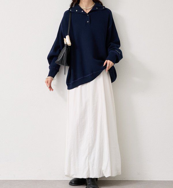  「スウェットライクヘンリーニット」|ニット・セーター|