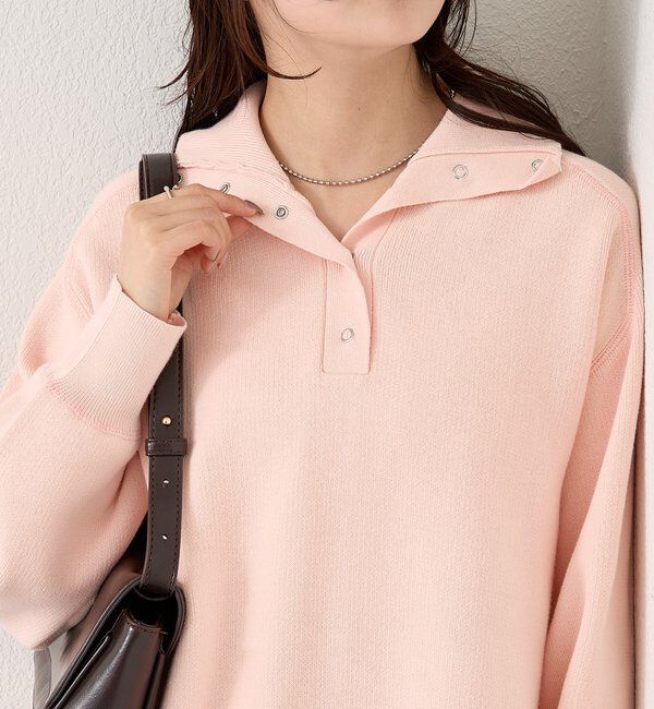  「スウェットライクヘンリーニット」|ニット・セーター|