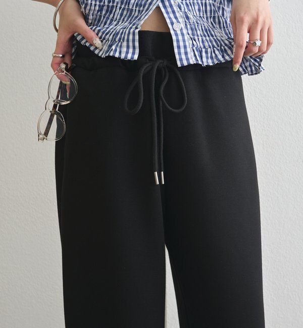  「裾ドロストスウェットパンツ」|チノ|