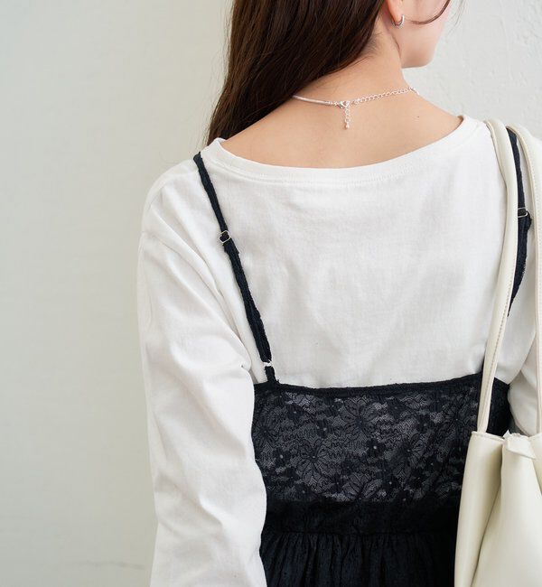  「Vギャザーレースキャミソール」|シャツ・ブラウス|