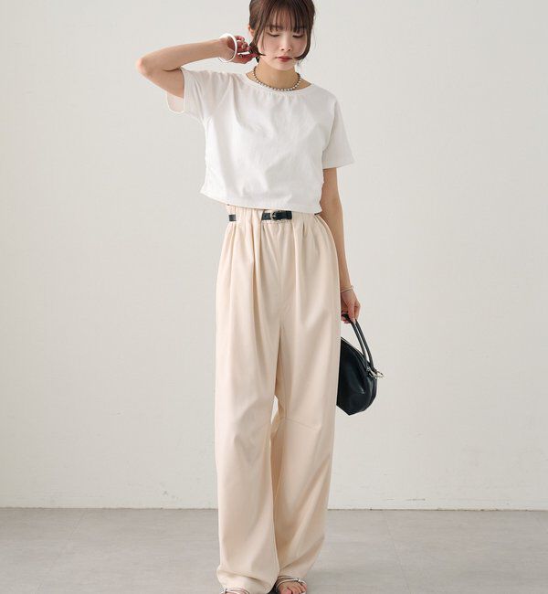  「ベルト付きボリュームスラックス」|チノ|