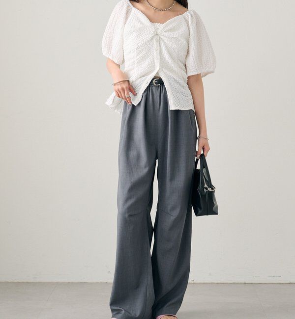  「ベルト付きボリュームスラックス」|チノ|