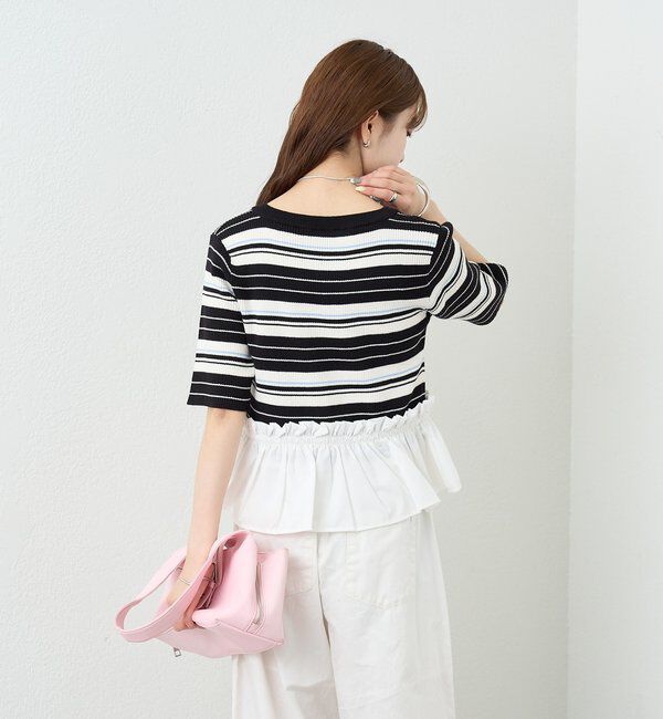  「ペプラム半袖ニット」|ニット・セーター|