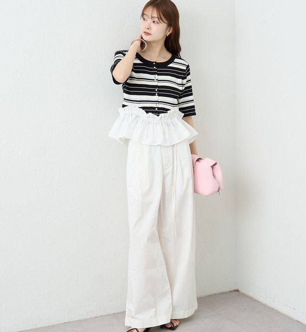  「ペプラム半袖ニット」|ニット・セーター|