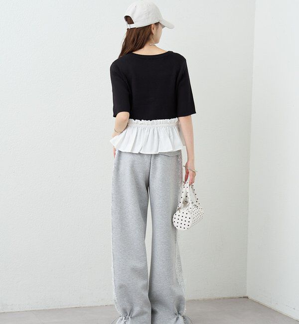  「ペプラム半袖ニット」|ニット・セーター|