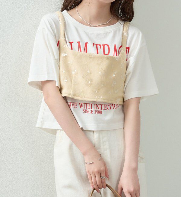  「シャイニースクエアビスチェ」|シャツ・ブラウス|ベージュ