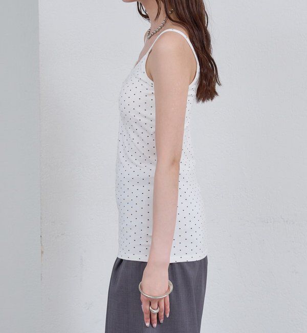  「パット付きドットキャミソール」|キャミソール|