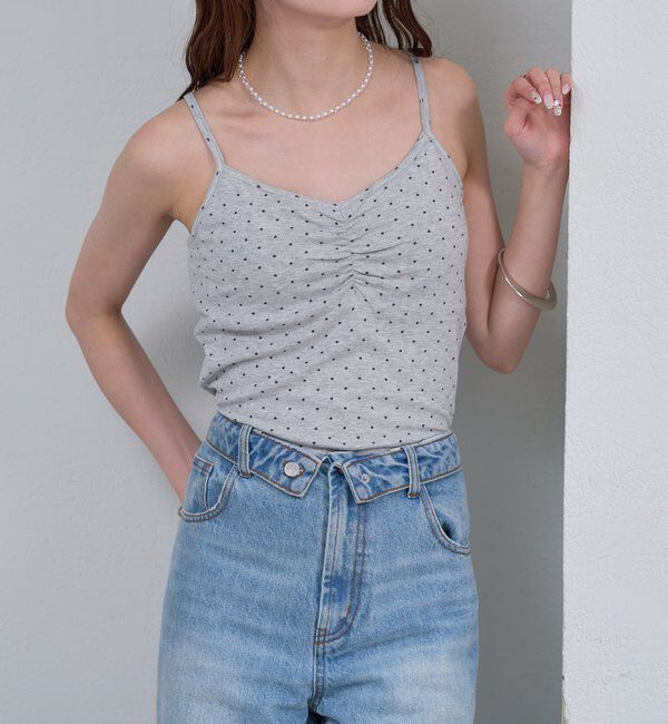  「パット付きドットキャミソール」|キャミソール|