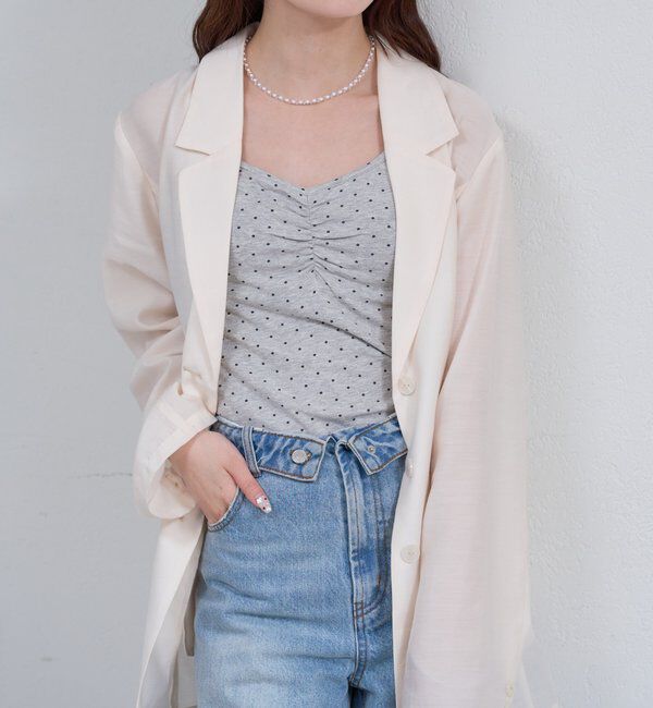  「パット付きドットキャミソール」|キャミソール|