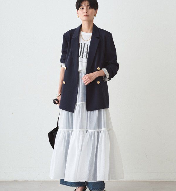  「オーガンジーティアードスカート」|スカート|