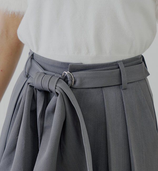  「【SALON by Chico】 BIGリボンスラックスロングパンツ」|チノ|