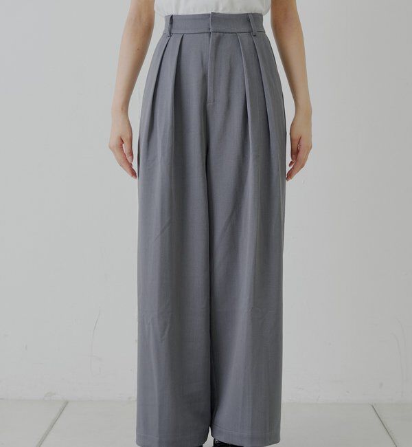  「【SALON by Chico】 BIGリボンスラックスロングパンツ」|チノ|