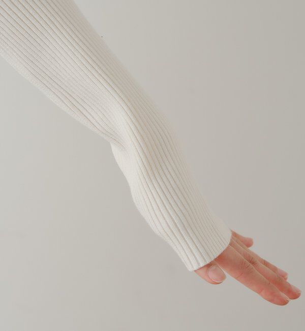  「【5色展開】ロゴ刺繍リブニット」|ニット・セーター|