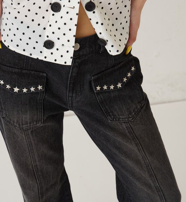  「スタースタッズフレアデニム」|デニム|