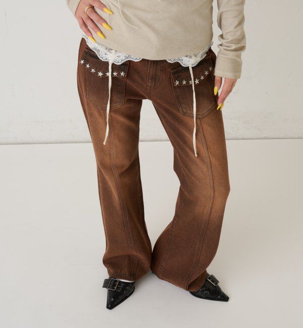  「スタースタッズフレアデニム」|デニム|