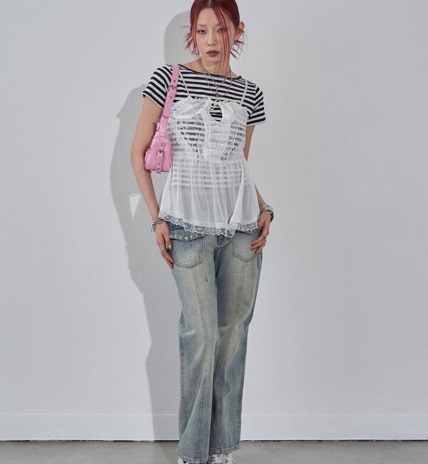  「スタースタッズフレアデニム」|デニム|