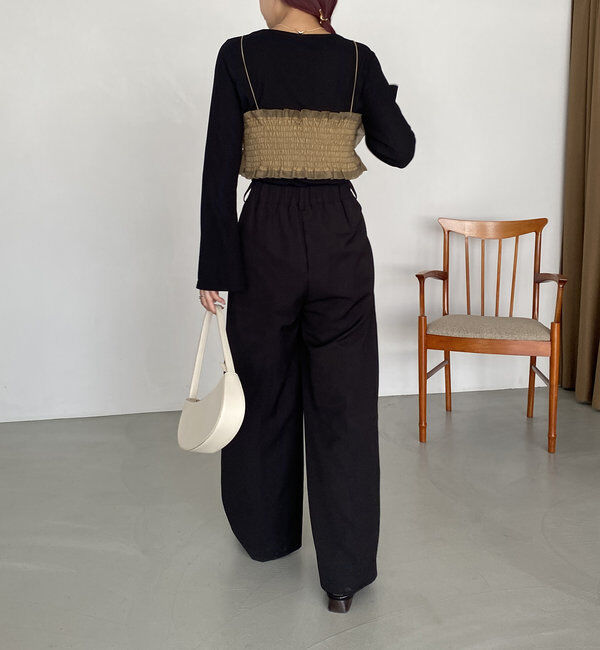  「【累計2万本突破！】【低身長・高身長サイズあり】2タックワイドパンツ」|チノ|