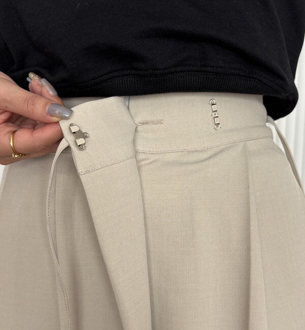  「【待望の追加決定！/新色ブラウン】ラップリボンパンツ」|チノ|