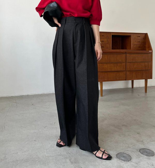  「【選べる4サイズ展開】2タックコットンパンツ」|チノ|