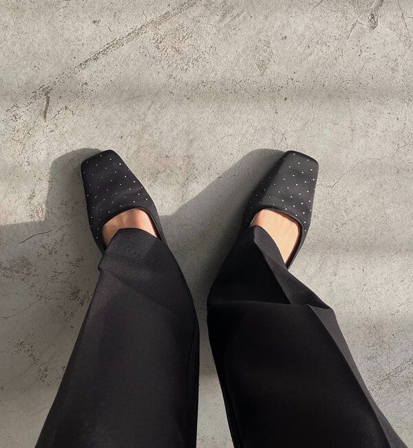  「【話題の人気シューズが再登場！】ドットフラットシューズ」|ロングブーツ|